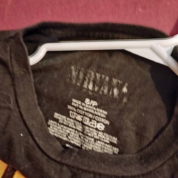 Men's Black Small Nirvana Band Concert T-Shirt - Picture 3 of 4